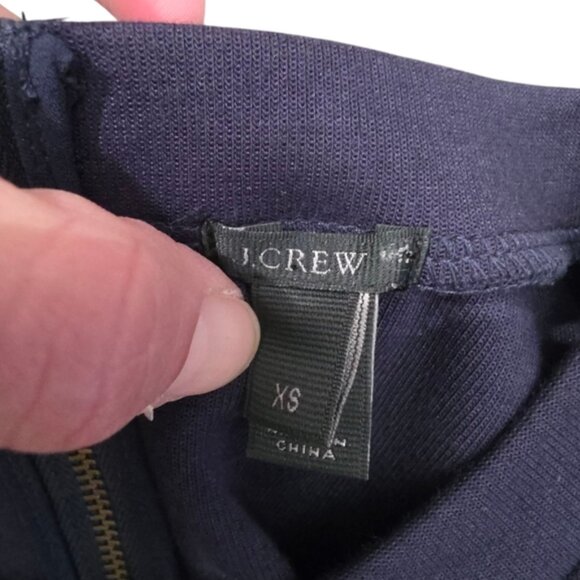 J.Crew Navy Sweatshirt with Black Fringe Hem Sz XS - Picture 7 of 10